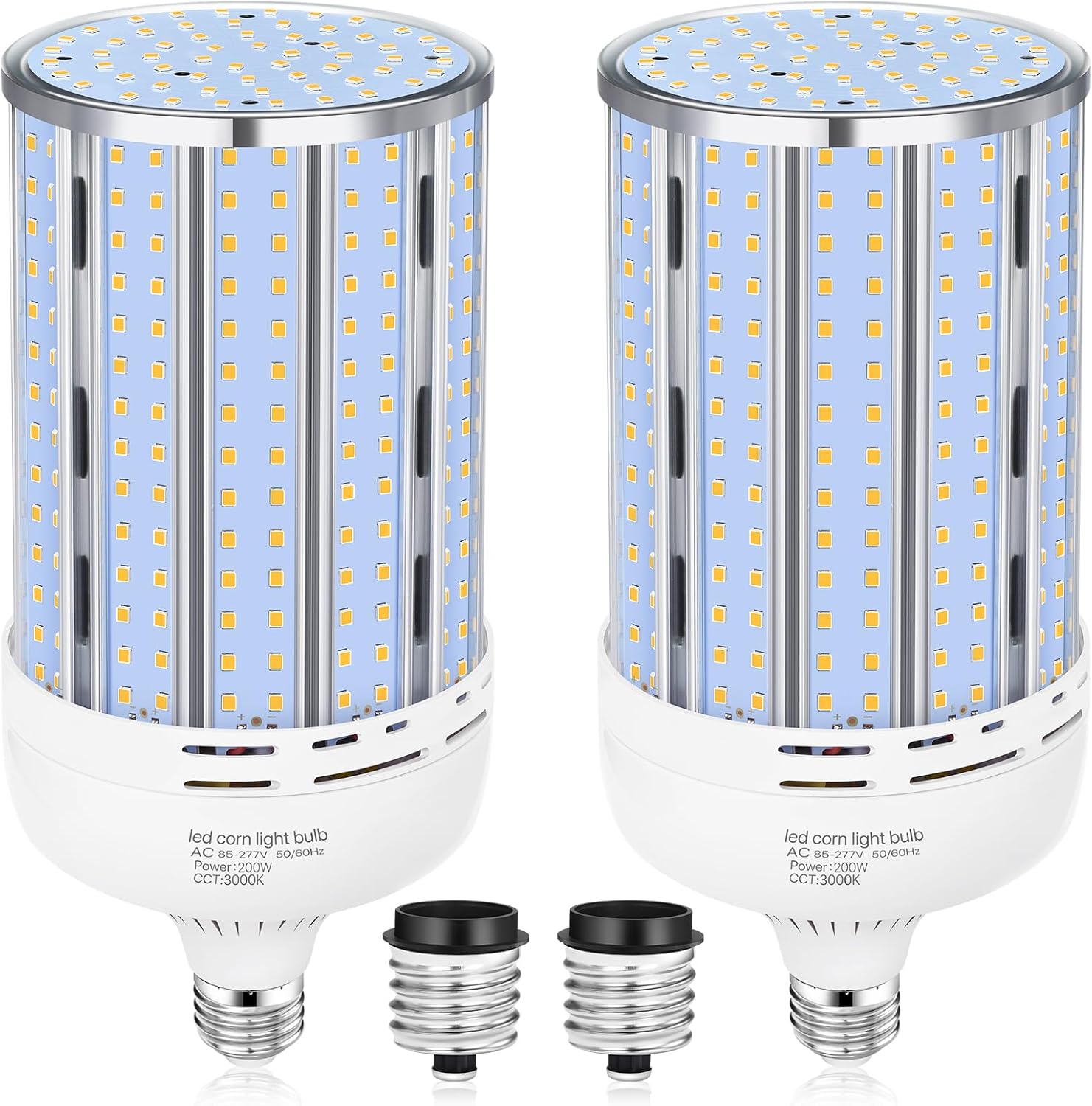 200W Corn LED Light Bulb Fanless - Super Bright 29500LM