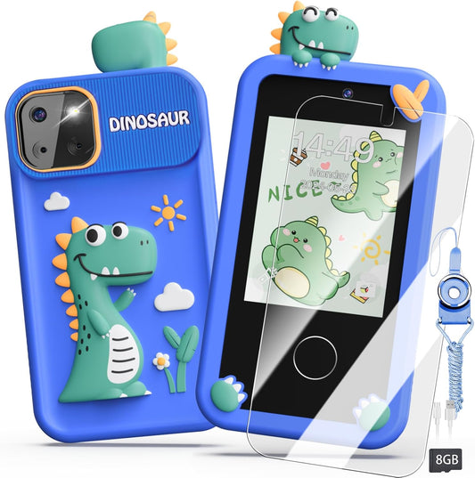 Dinosaur Smart Phone Toy - Interactive Fun for Kids 3-9: Dual Camera, 16 Games, Music Player