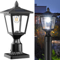 Greluna Solar Lamp Post Lights Outdoor - Dusk to Dawn Cool White