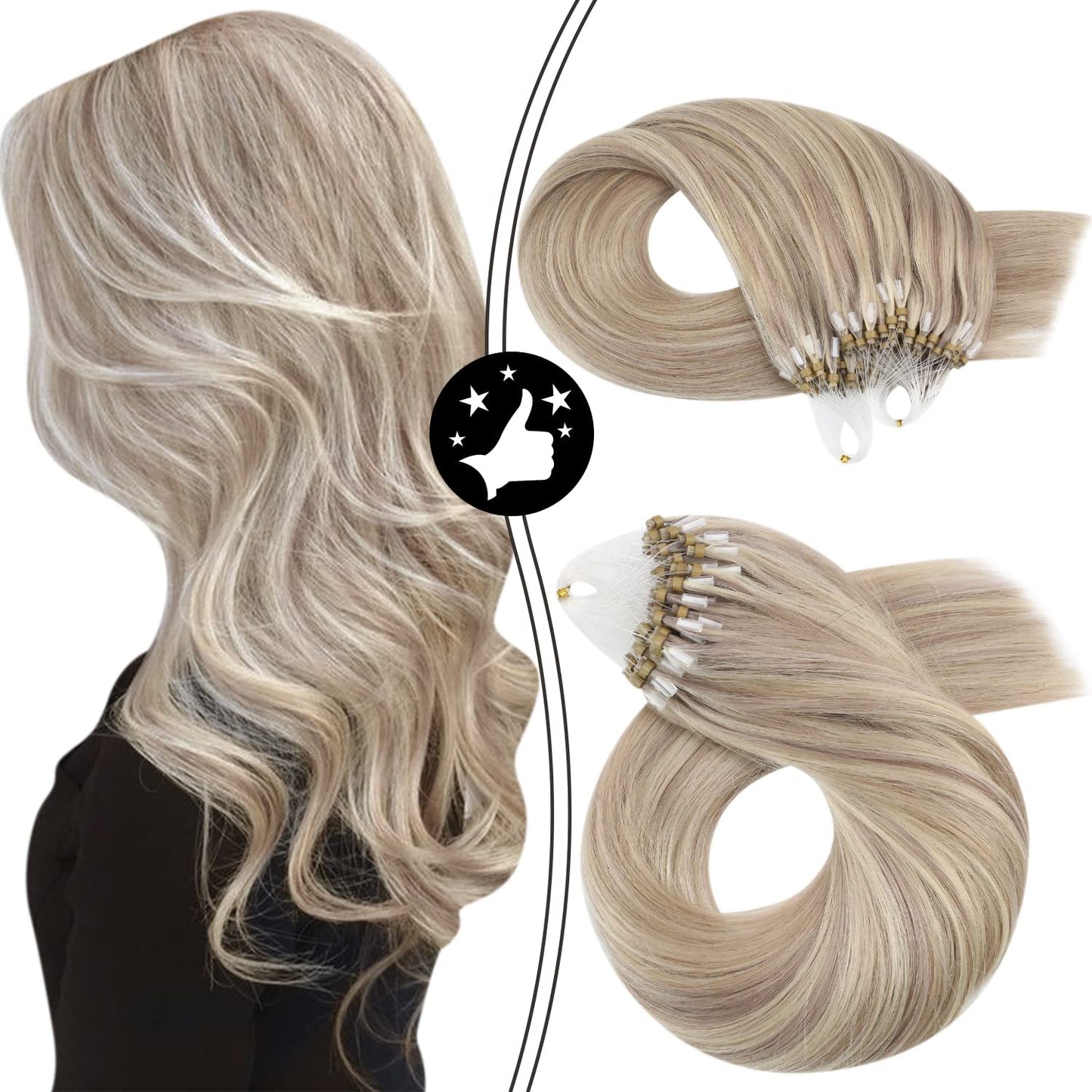 Moresoo Microbead Hair Extensions for Natural Volume & Length