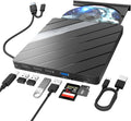 Alxum External CD DVD Drive for Laptop - 8 in 1 Portable Burner