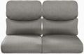 Grey/Smile 2-Pack Outdoor Seat Cushions 22x25 with High Back Support