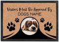 Personalized Dog Door Mat 24in x 16in - Photo & Name Welcome