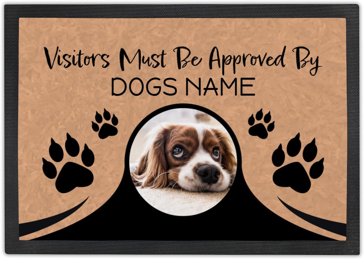 Personalized Dog Door Mat with Photo and Name for Your Home