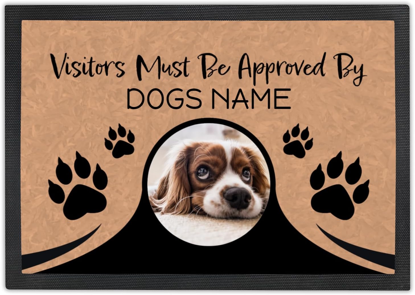 Personalized Dog Door Mat with Photo and Name for Your Home