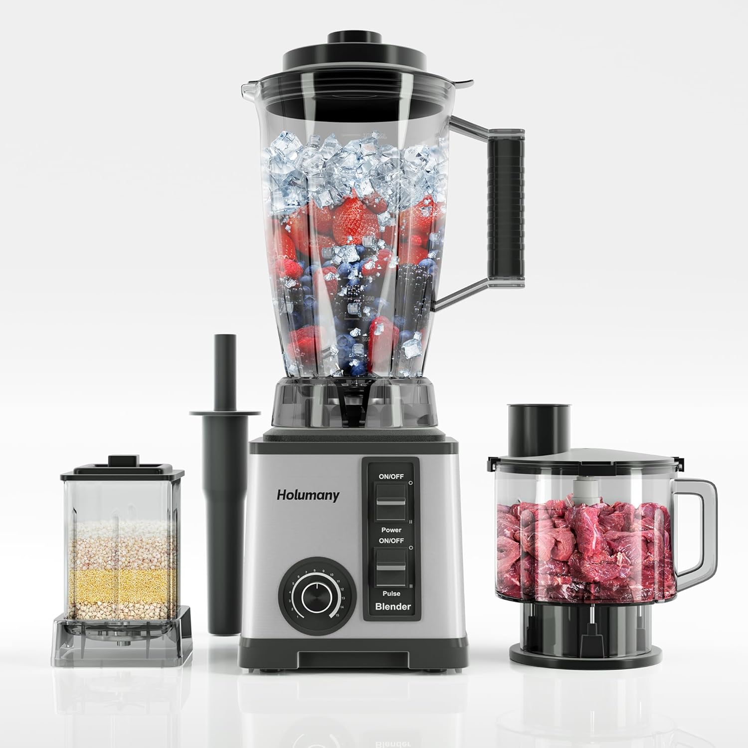 Powerful 1200W Blender Combo - Blend, Chop, and Grind Effortlessly!