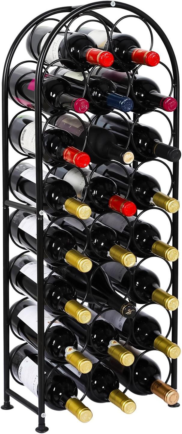 PAG 23 Bottles Arched Freestanding Floor Metal Wine Rack