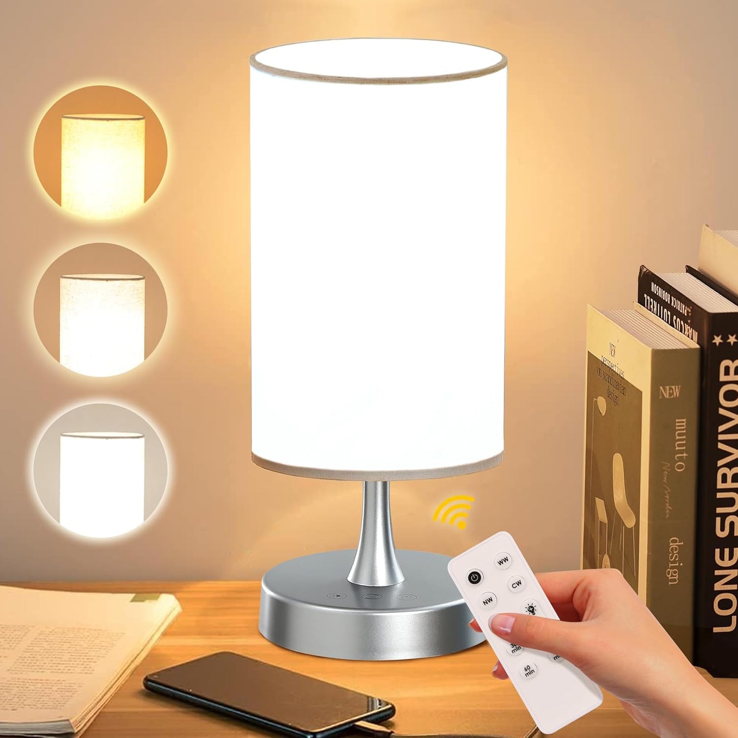 Light Therapy Lamp with Remote Control for Home and Office