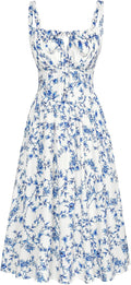 Scarlet Darkness Floral Corset Ruched Bust Cami Dress - Flattering Fit