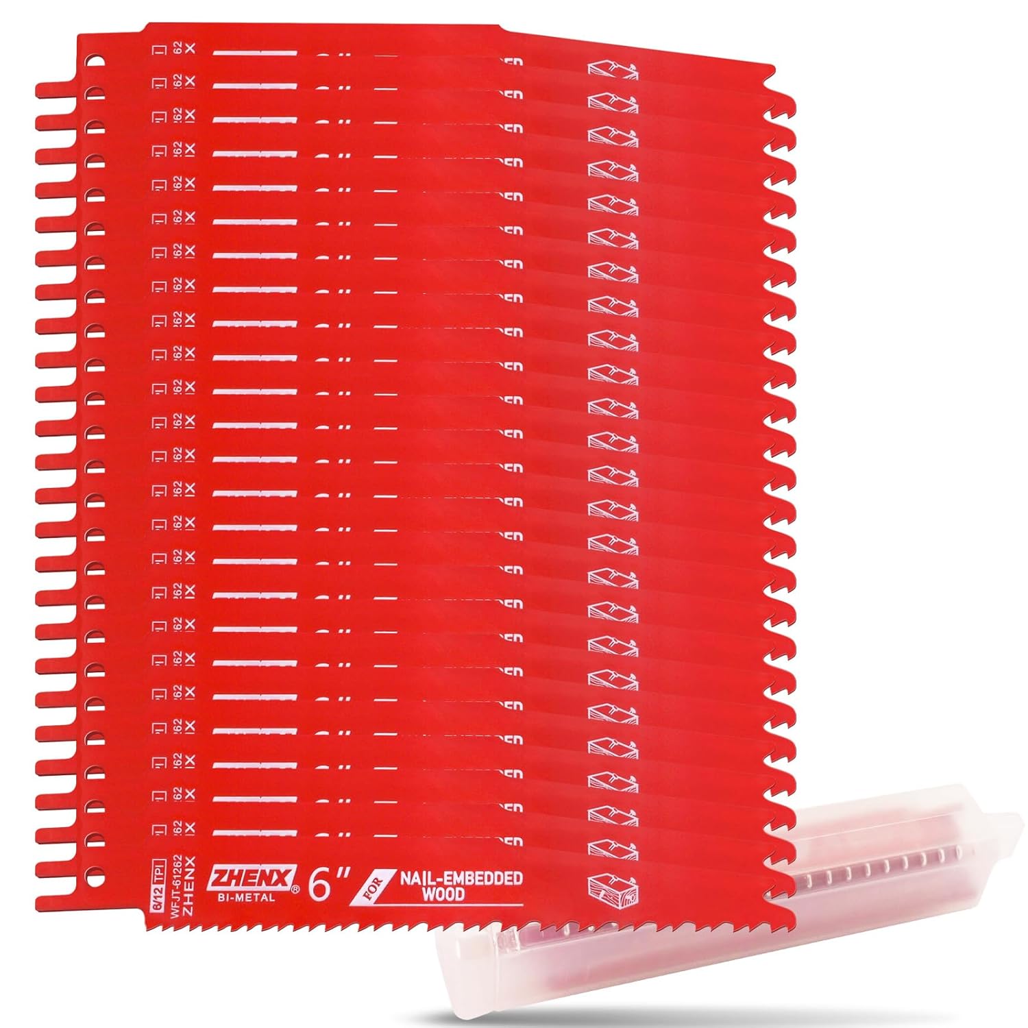 Bi-Metal Reciprocating Saw Blades for Nail-Embedded Wood Cutting