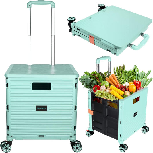 SELORSS Foldable Utility Cart for Shopping and Storage Needs