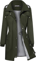 Bloggerlove Women's Raincoats Windbreaker Rain Jacket Waterproof