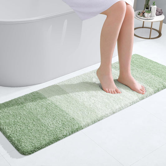 OLANLY Bathroom Runner Rugs - Extra Soft Microfiber Mats