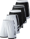 Men's Quick Dry Athletic Basketball Shorts 9ft Inseam - 5 Pack Liberty