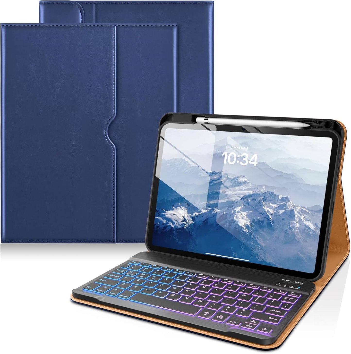 DTTO iPad 11th Gen Case with Backlit Keyboard and Pencil Holder