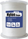 Nylon Rope 500 Ft 3/8 in Solid Braided Multipurpose Rope - Durable