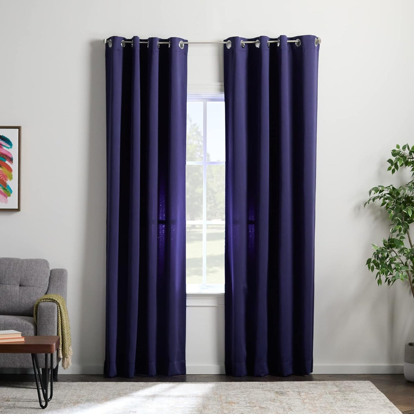 Thermal Navy Blackout Curtains - 95 Inch Length