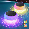 Solar Pool Chlorine Floater 2 Pack - Solar LED Chlorine Dispenser