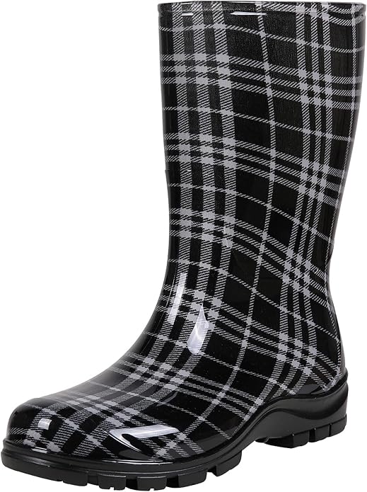 Asgard Women's Mid Calf Rain Boots - Stylish Waterproof Garden Shoes
