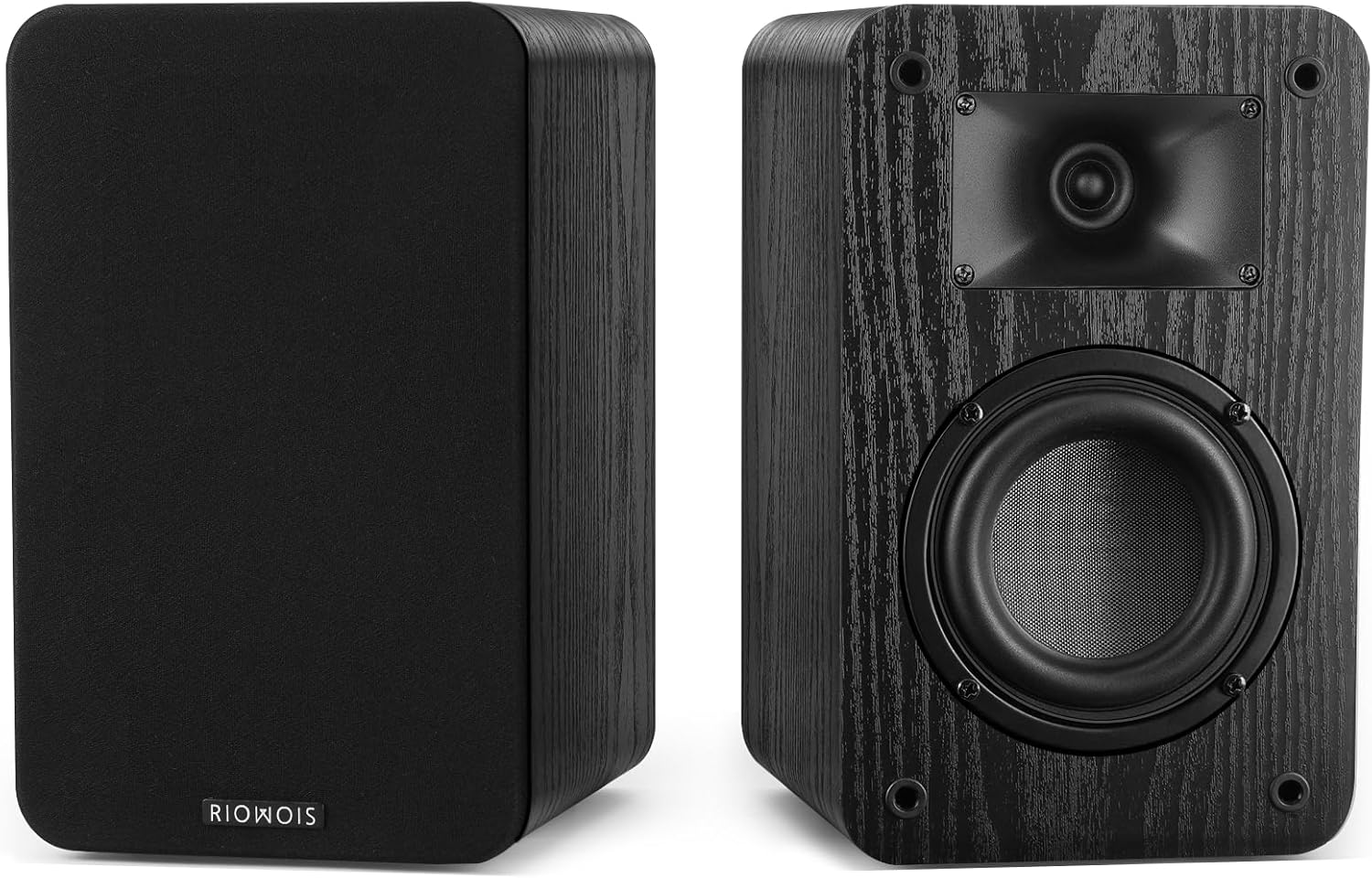 Passive Bookshelf Speakers for Record Player with 4 Inch Woofer