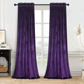 Roslynwood Purple Velvet Curtains for Living Room - Elegant Light