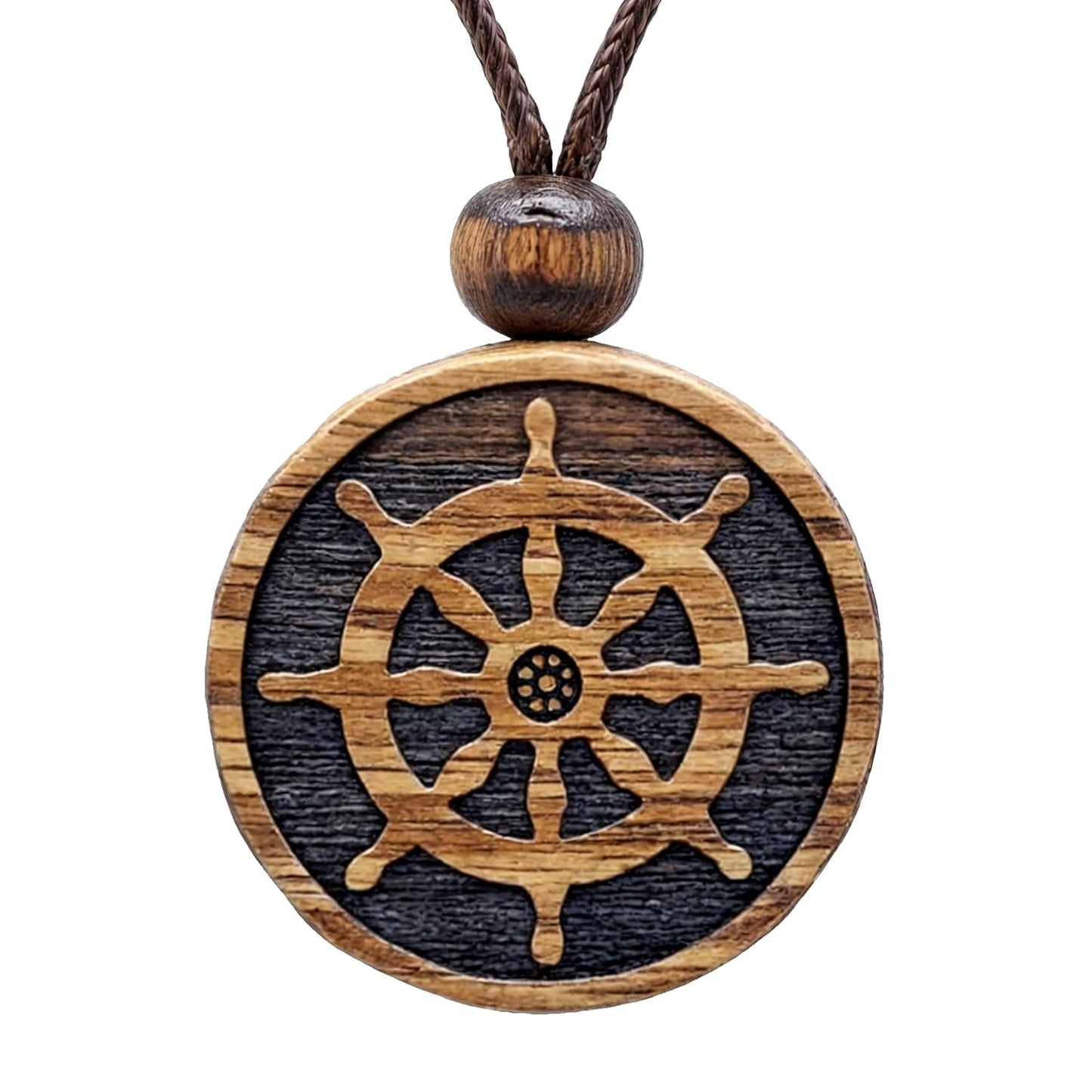 8 Fold Path Wood Necklace by Sinerium Design