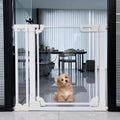 Clear Baby Gate for Stairs Acrylic Auto Close Gate - Modern Safety