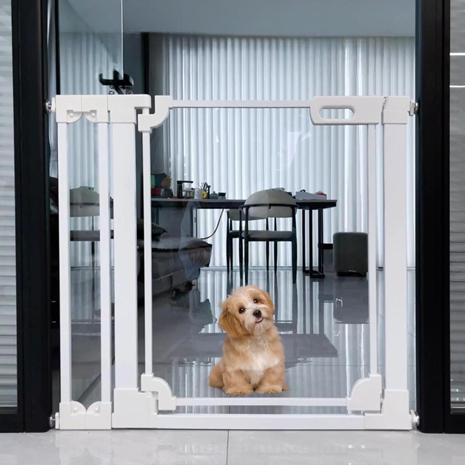 WAOWAO Clear Baby Gate for Stairs - Modern Acrylic Design