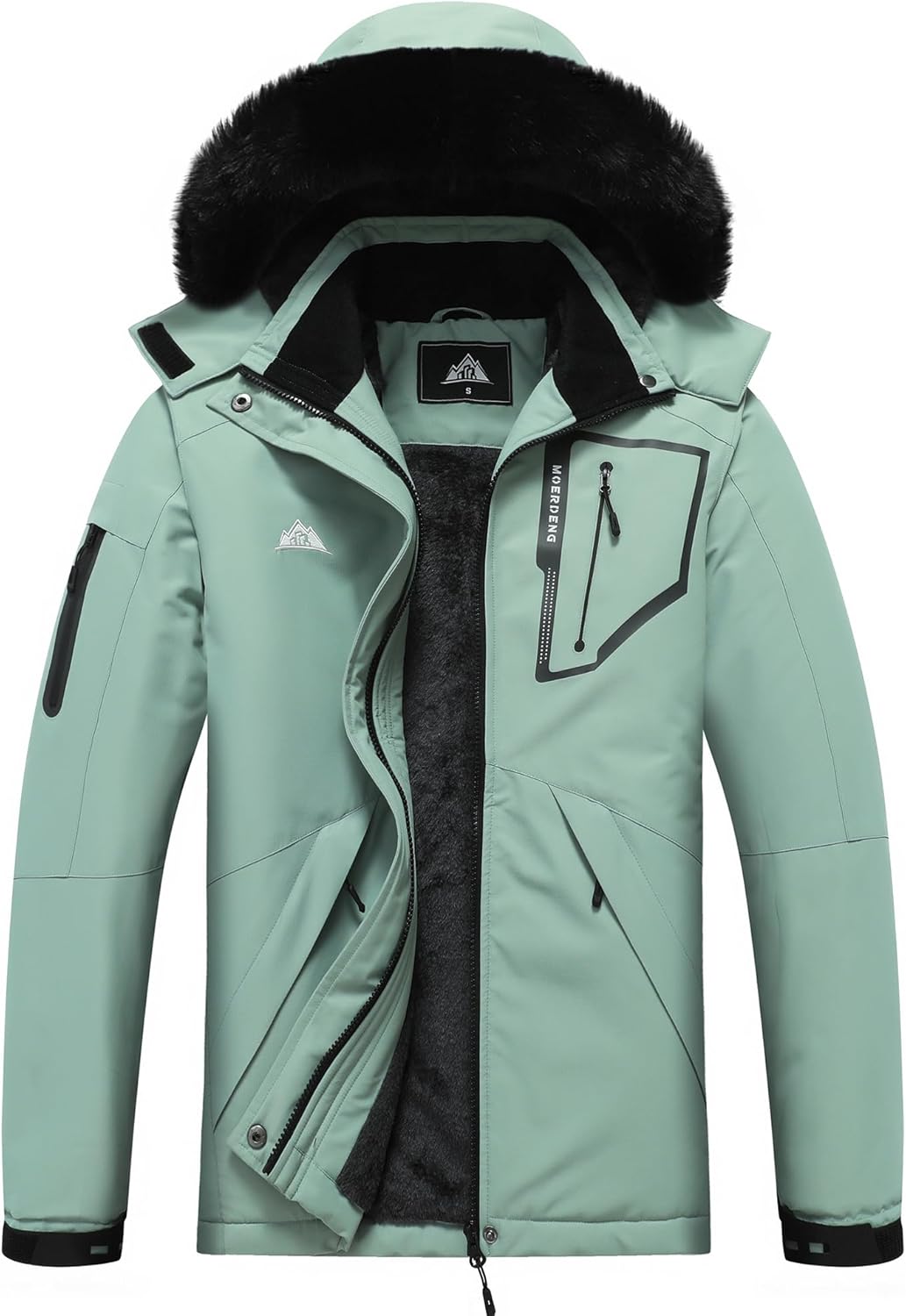 MOERDENG Women's Waterproof Snow Ski Jacket for Winter Fun