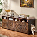 Double Cat Litter Box Enclosure for 2 Cats - Hidden Farmhouse Litter
