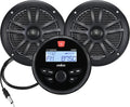 Velex Marine Stereo Speaker Package Bluetooth MP3 USB AM FM - Marine