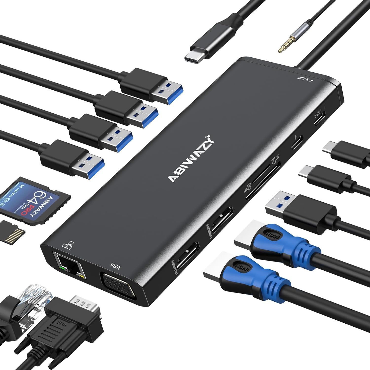 USB C Docking Station Dual Monitor Hub for Efficient Workflows