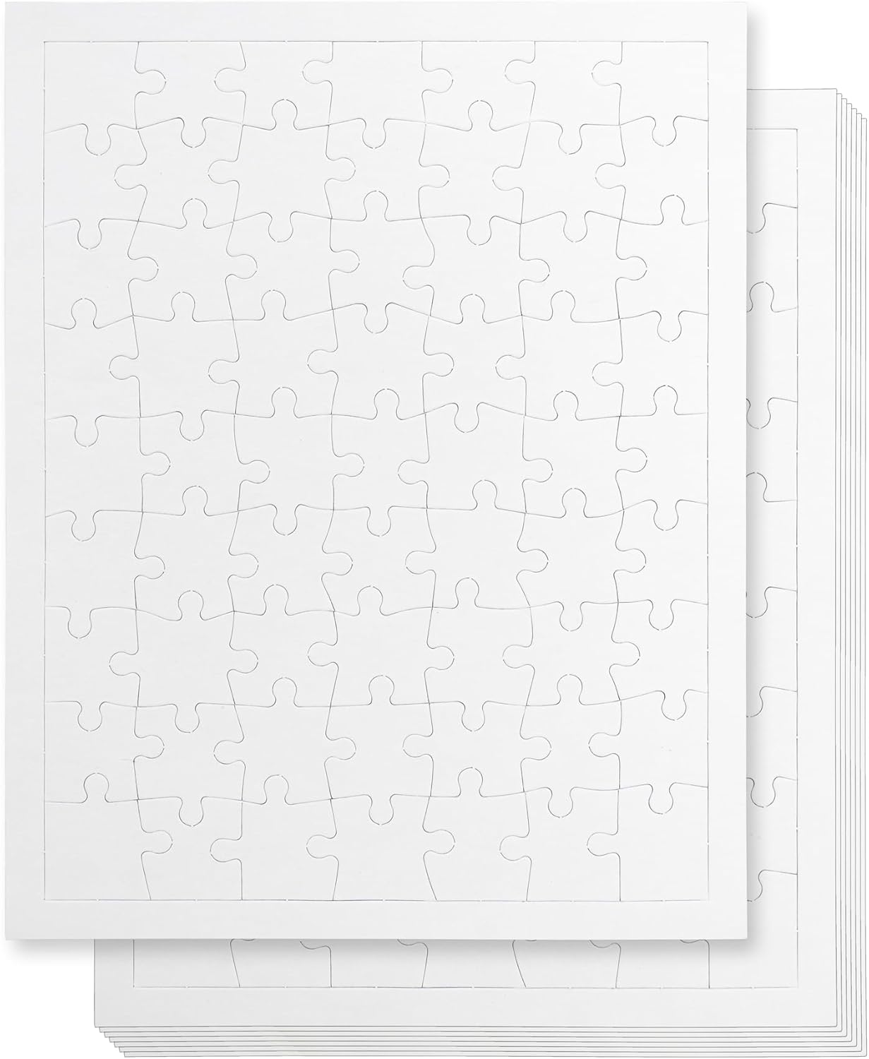 24 Blank Jigsaw Puzzles for Creative Arts & Crafts Fun