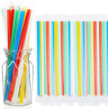 Jumbo Smoothie Straws 600 Pack 9.84 in - Bright Colors for Thick