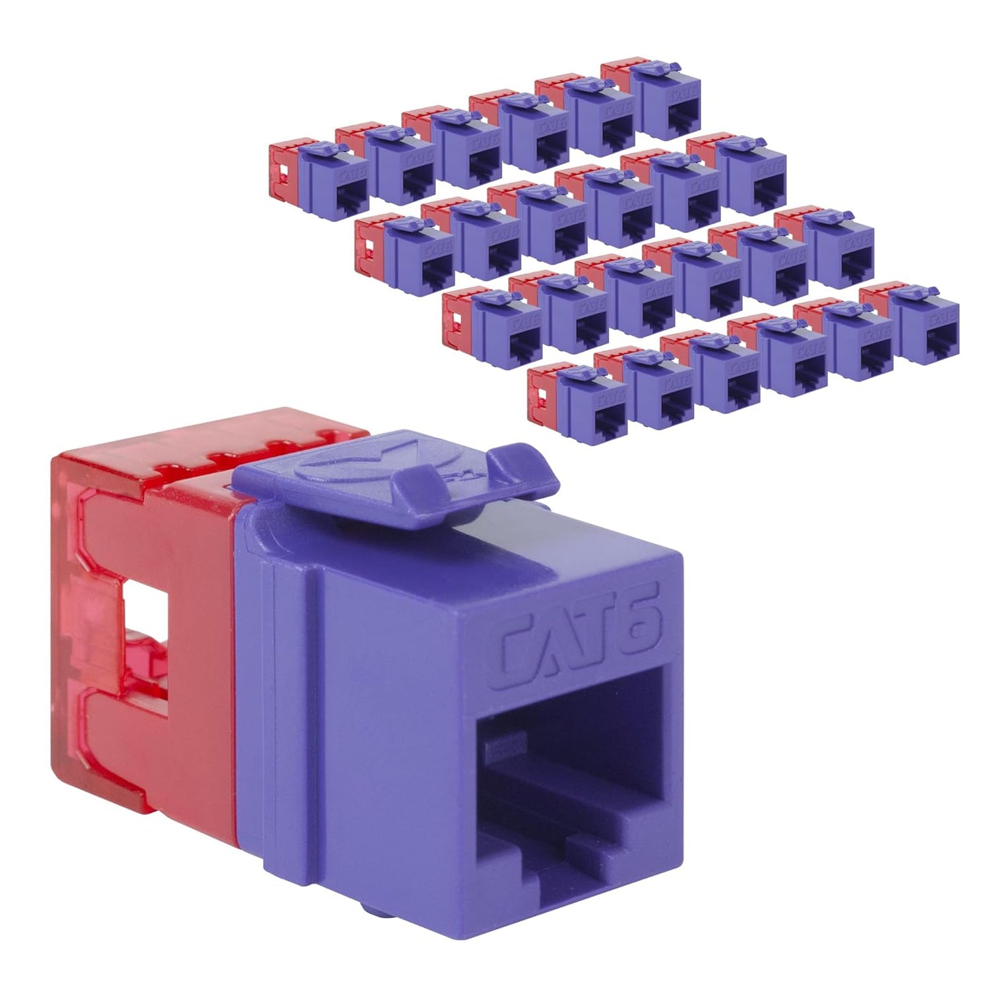 ICC CAT6 Keystone Jack for High-Power Devices - 25 Pack