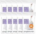 simplehuman Code H Custom Fit 200-Count Drawstring Liners - Durable