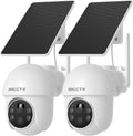 Solar Security Cameras Wireless Outdoor 4MP 360 View - Solar-Powered