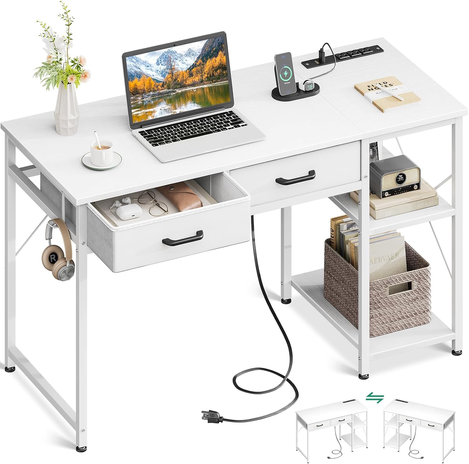 40 Coleshome Laptop Desk with Storage & Power