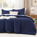 Litanika Navy Blue Comforter Set California King Size - All-Season