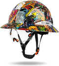 Full Brim Hard Hat with Visor - Superior Impact Head Protection