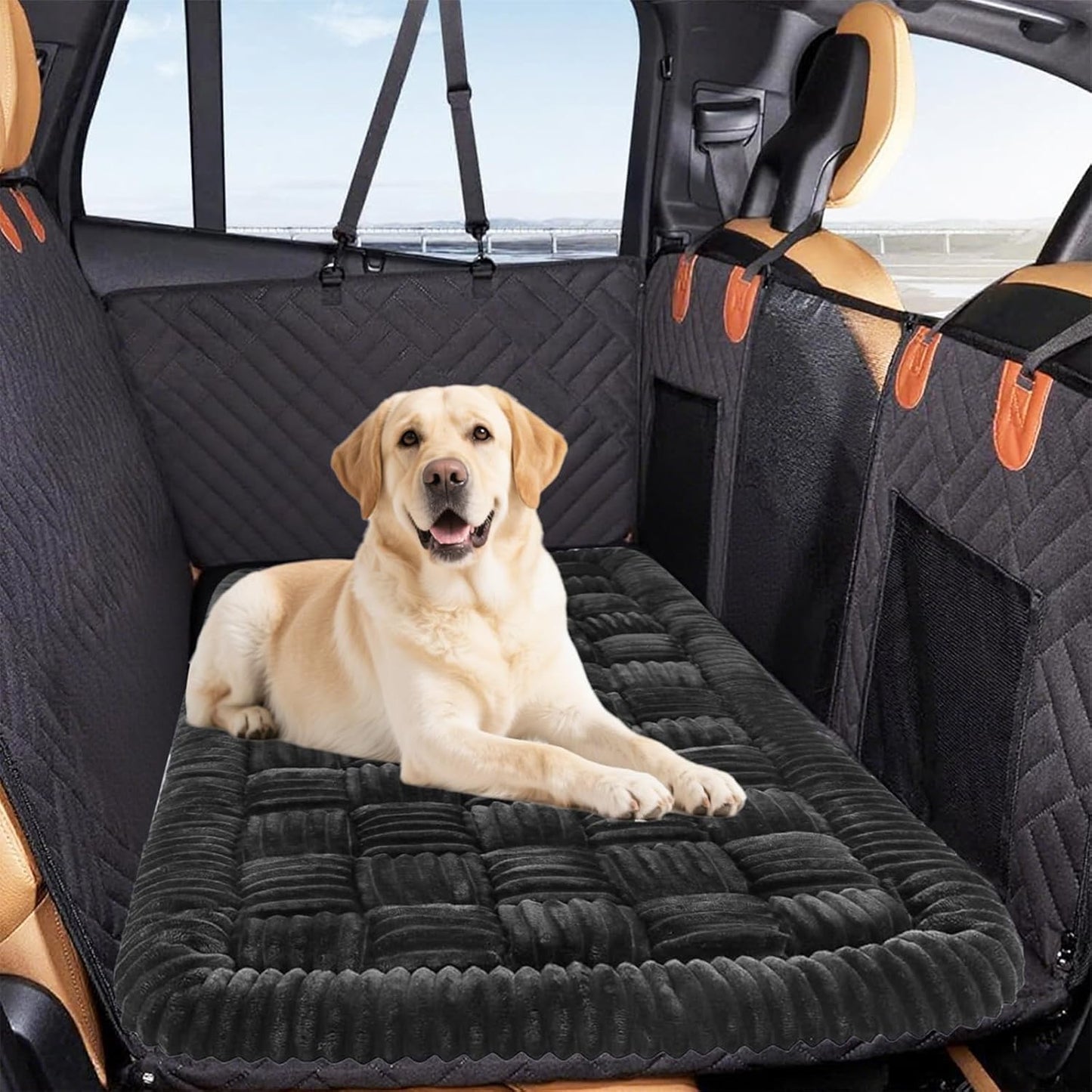 Dog Car Bed Mat for Backseat Extender - Non-Slip & Washable