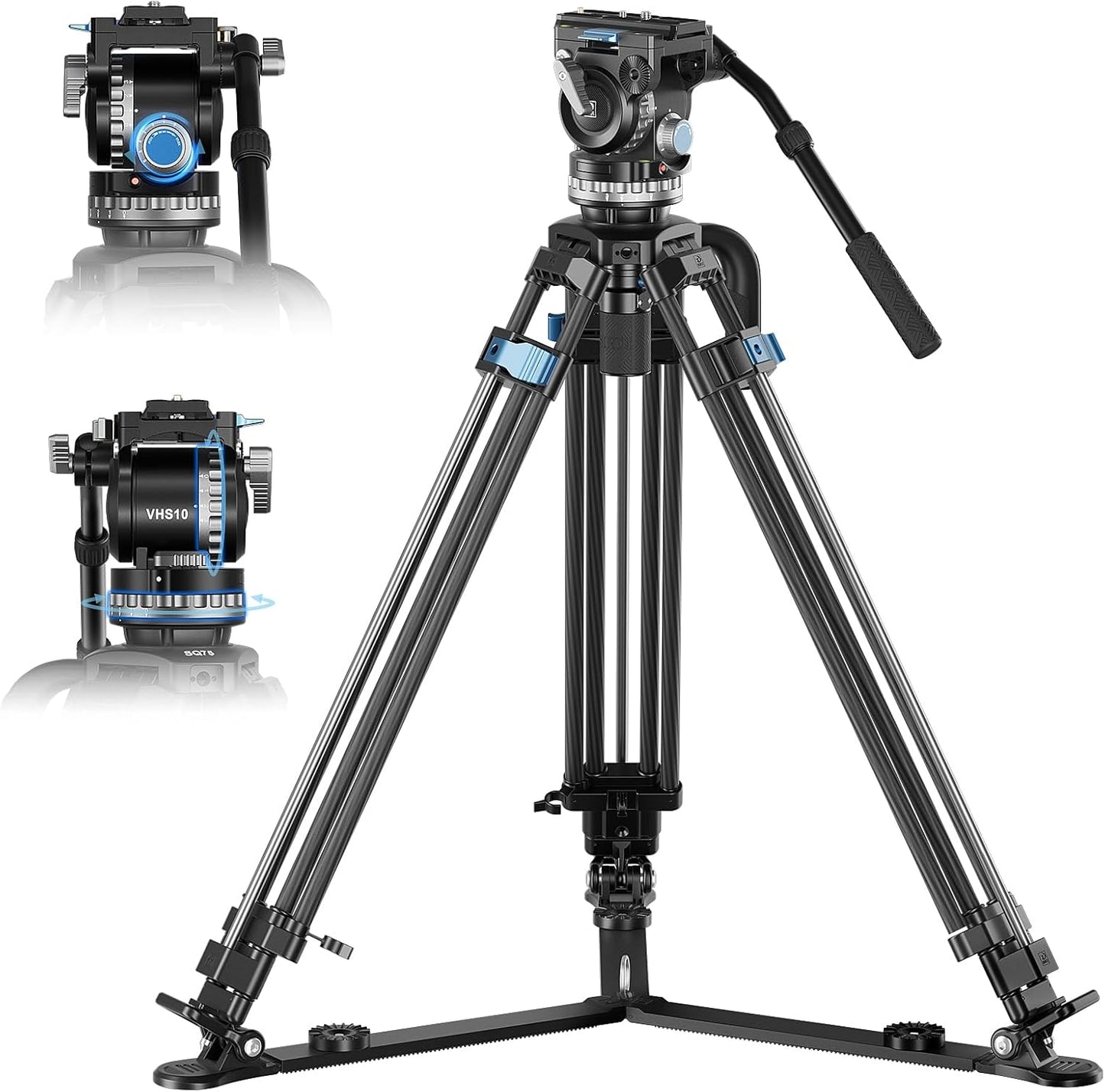 SIRUI SQ75 Video Tripod with Fluid Head for Professional Use