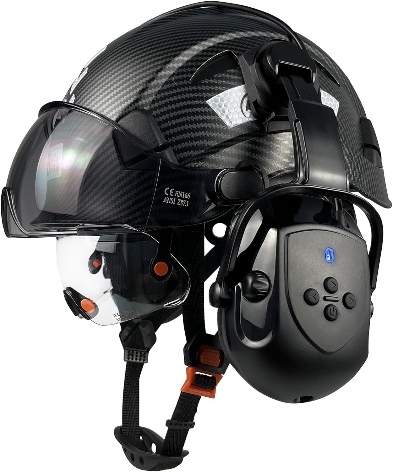 SAFEBUILDER Bluetooth Safety Helmet with Ear Muffs