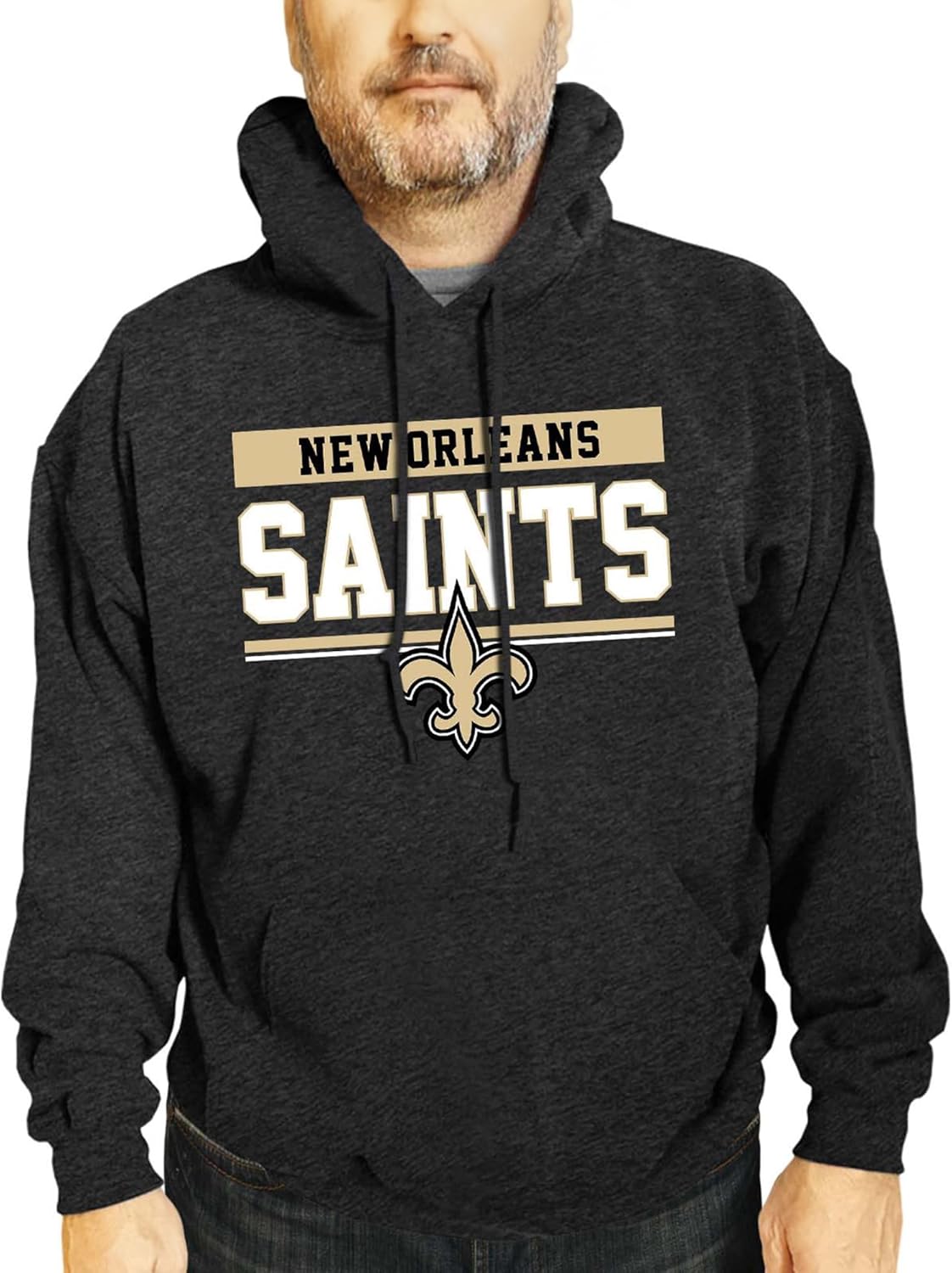 New Orleans Saints Charcoal Hooded Sweatshirt for Gameday