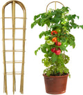 5 Pack 4 ft U-Shape Bamboo Trellis - Natural Support for Climbers
