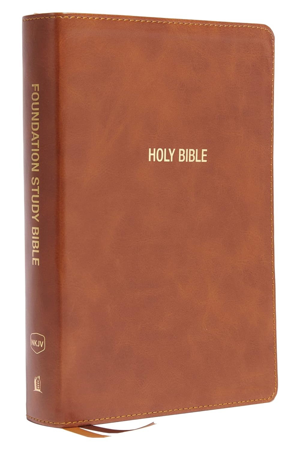 NKJV Foundation Study Bible Large Print Leathersoft Brown Red Letter