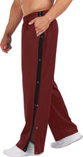Tear Away Basketball Pants High Split Snap Button Sweatpants - Easy go