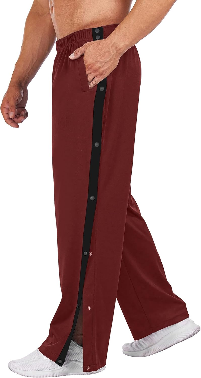 Deyeek Men's Tear Away Basketball Pants for Comfort and Style