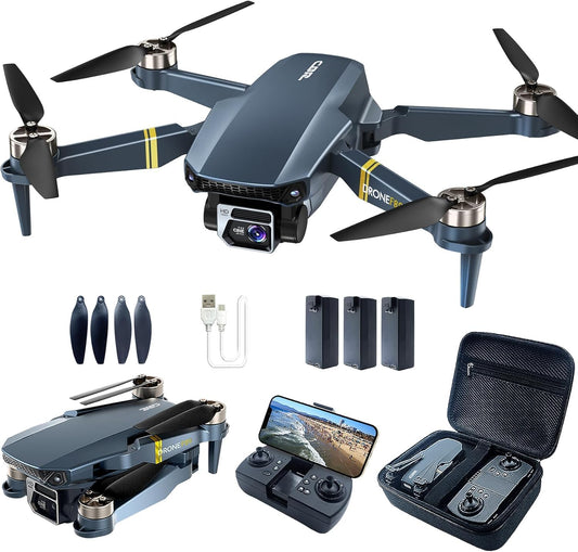 CHUBORY 4K HD Camera Drone: 60+ Min Flight, Foldable, WiFi FPV