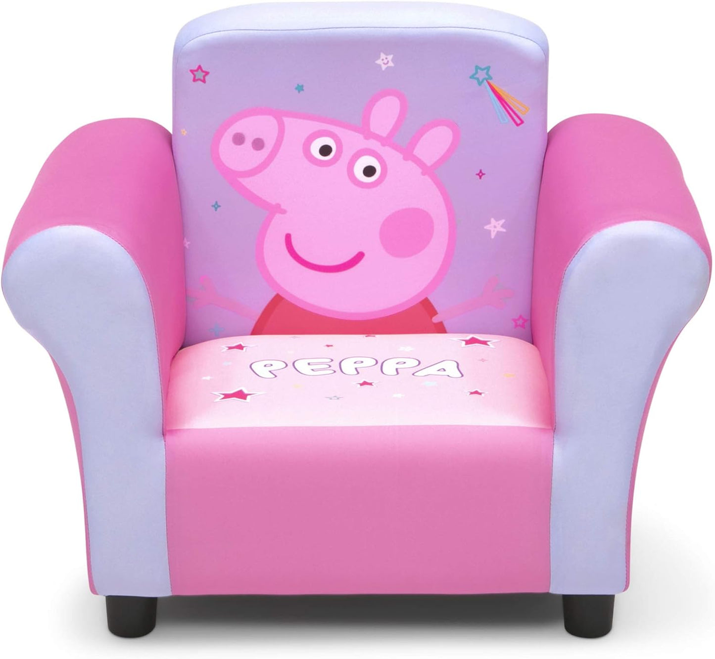 Delta Children Upholstered Chair for Peppa Pig Fans, Fun Design